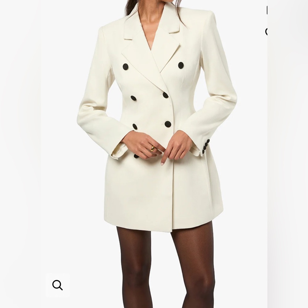 WeWoreWhat Ivory Peplum Blazer Mini Dress size 0